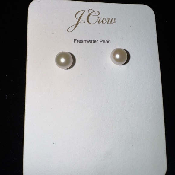 J. Crew Freshwater Pearl Earrings - Cream - Picture 2 of 3